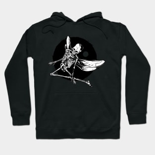 Winged Skeleton Grunge Hoodie